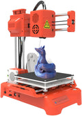 K7 3D Printer, Desktop Mini 3D Printer, Not Leveling Required Printer for Beginners, Kids, Student Education, 100 * 100 * 100 mm Print Size, One Keys Printing Orange