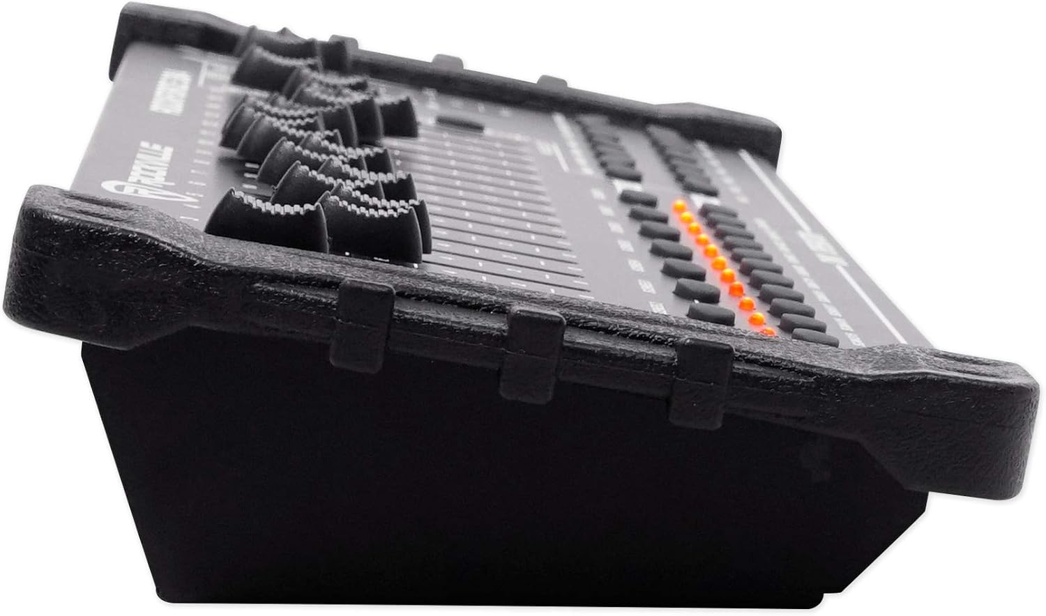 Rockville ROCKFORCE Bundle: 384 Channel DMX Light/Fog Controller with MIDI Control, RRB40 4U Rack Bag with 12' Depth and Shoulder Strap, 2-Items