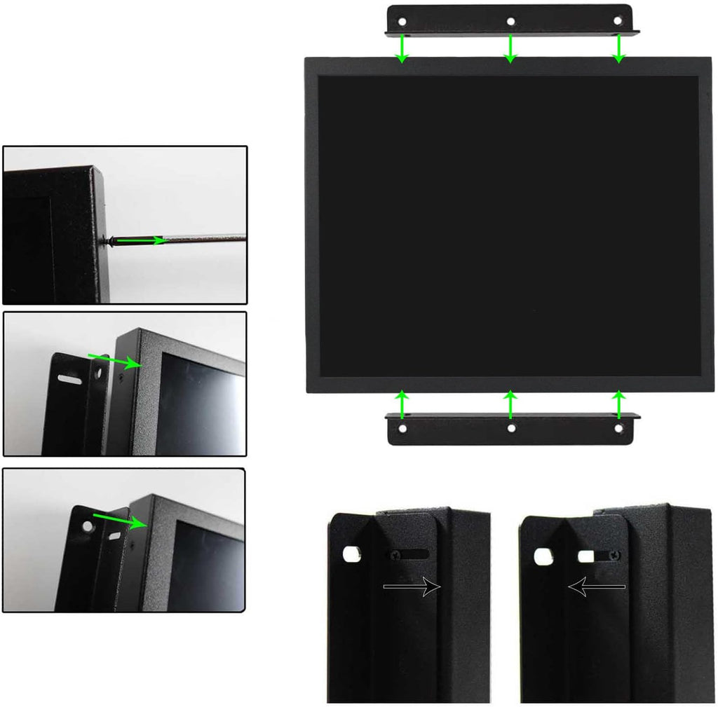 VSDISPLAY 19Inch LCD Monitor 1280x1024 High Brightness Display Support VGA/DVI Video Input,for Gaming/Industrial Secondary Monitor