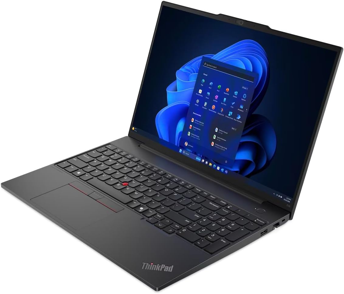 Lenovo ThinkPad E16 Gen 1 Business Laptop 16.0' WUXGA IPS Display 300 nits (AMD Ryzen 5 7530U 6-Core 2.00GHz, 16GB RAM, 512GB PCIe SSD, AMD Radeon, Backlit KYB, FP, WiFi 6, Win11Pro) w/Dockztorm Hub