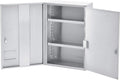 Global Industrial Stainless Steel Narcotics Cabinet, Double Door/Double Lock, 16' W x 8' D x 24' H, for Doctor's Offices, Patient Rooms, Hospitals, Laboratories and More