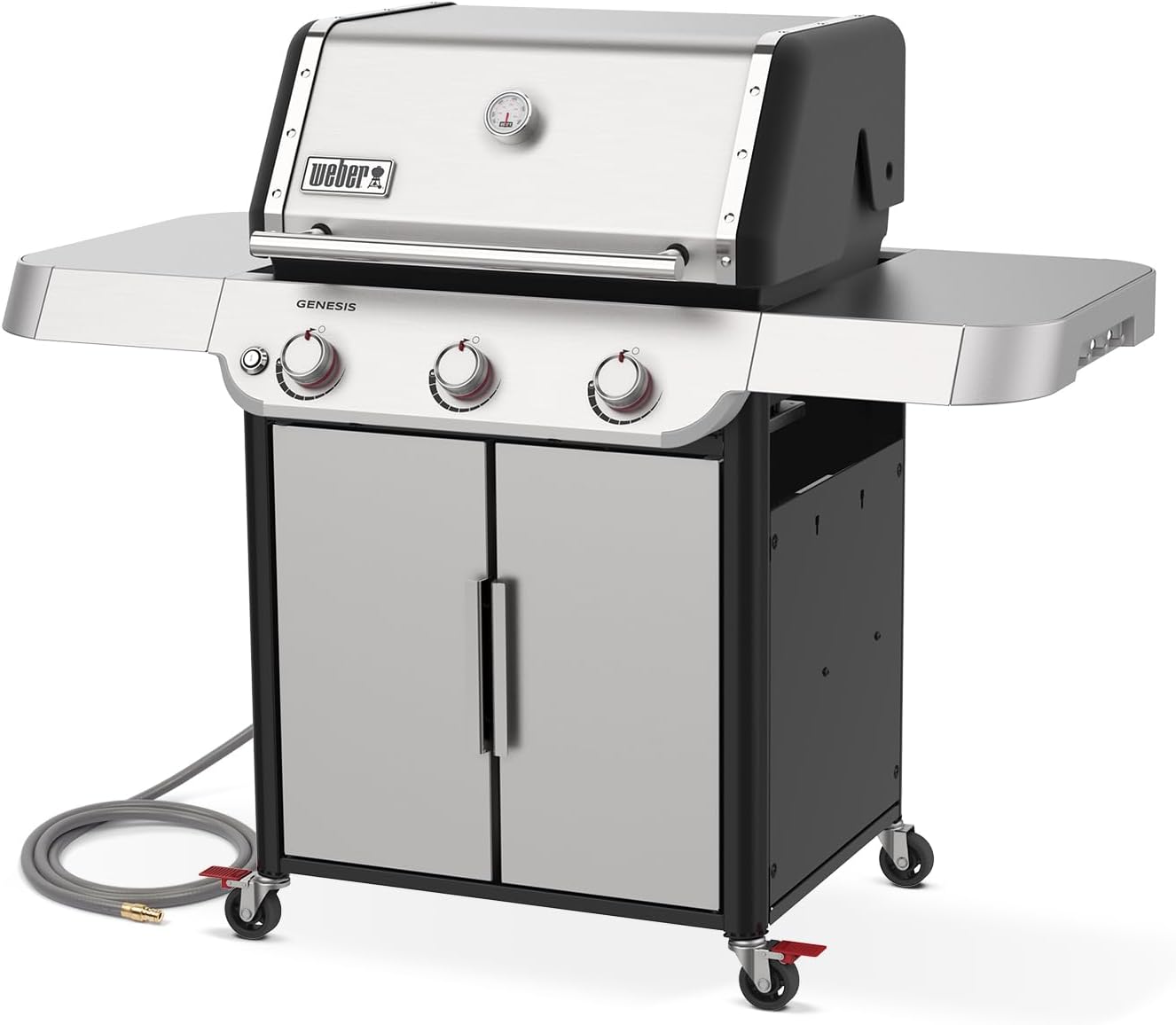 Weber Genesis S-315 Natural Gas Grill for Outdoor Cooking, Stainless Steel, 3 Burners – Stainless Steel Cooking Grates & PureBlu Burners