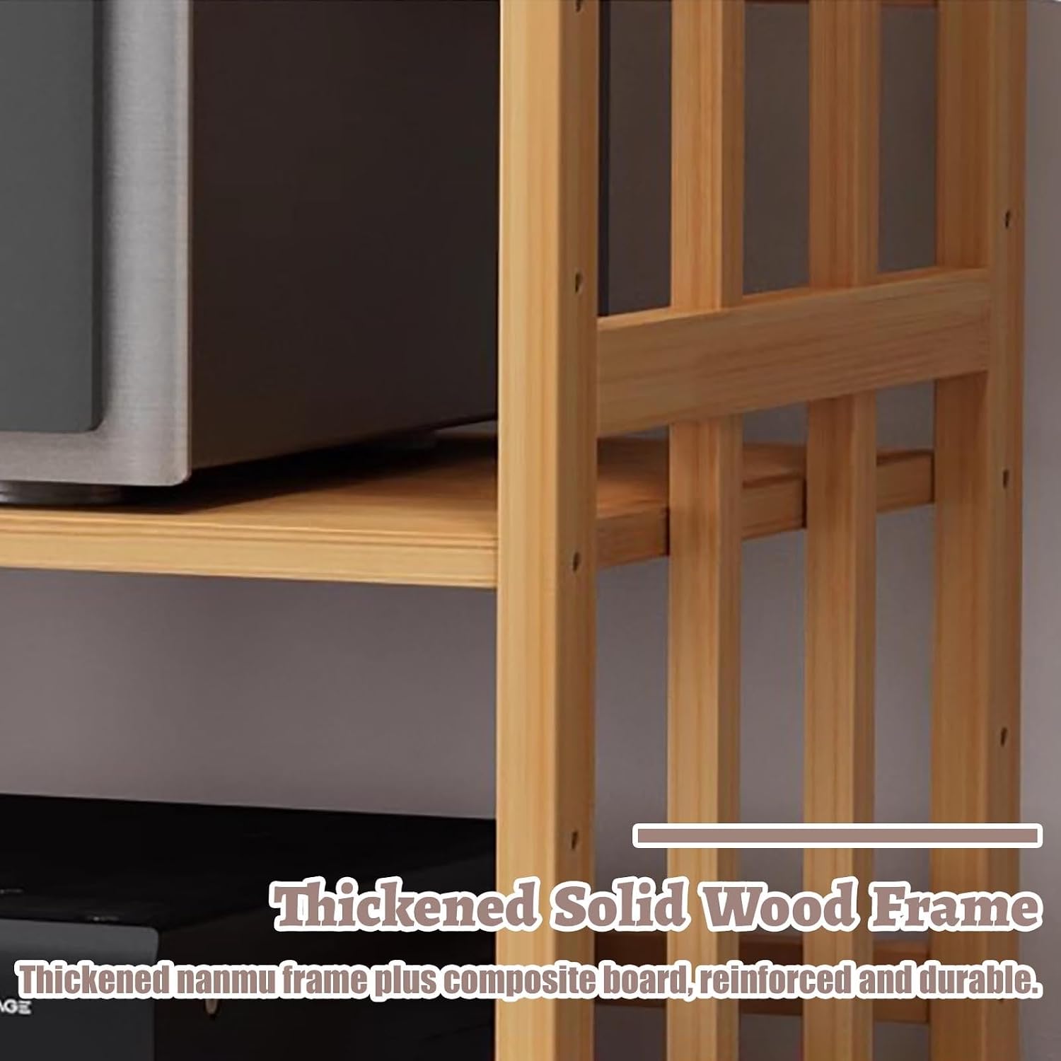 5-Tier Av Component Media Stand Stereo Cabinet Audio-Video Tower, Adjustable Audio Rack Equipment Open Shelf, Cd Players Console Organizer(Natural)