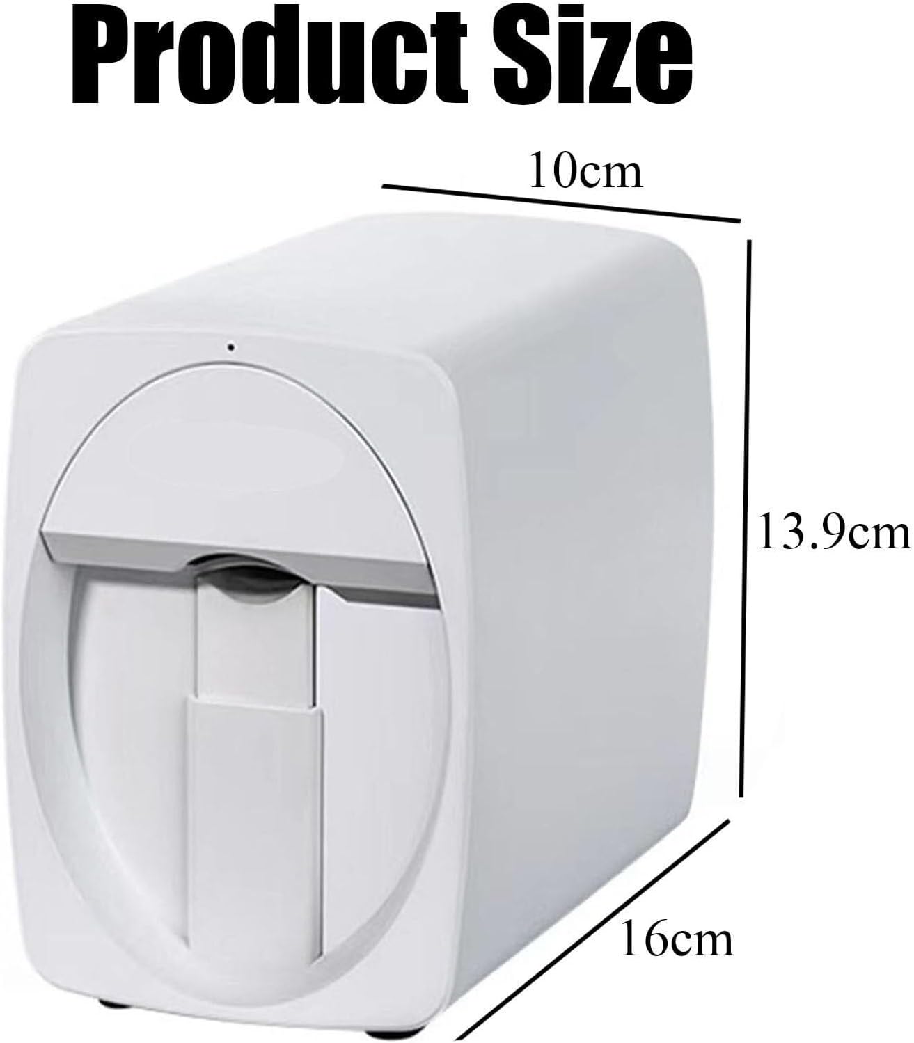 Professional 3D Nail Printer Mini Printer for Nails,Multifunction Portable Mobile Nail Painting Machine for Kid/Nail Studio/Manicurist/Nail Lovers(White)