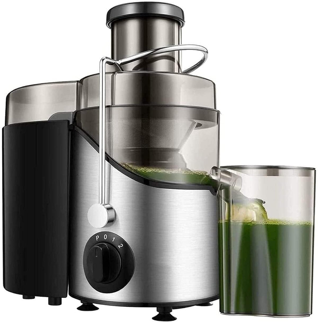 400W Juicer Extractor with Wide Mouth 3' Feed Chute for Fruit Vegetable, Easy to Clean, Stainless Steel