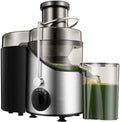 400W Juicer Extractor with Wide Mouth 3' Feed Chute for Fruit Vegetable, Easy to Clean, Stainless Steel
