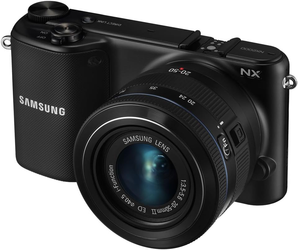 Samsung NX2000 20.3MP CMOS Smart WiFi Mirrorless Digital Camera with 20-50mm Lens and 3.7' Touch Screen LCD (Black) (OLD MODEL)