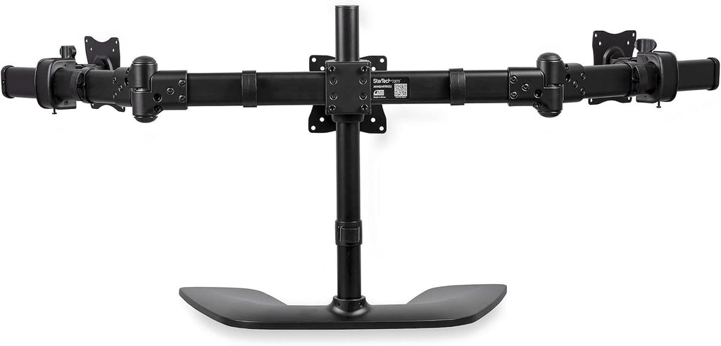 StarTech.com Triple Monitor Stand - Articulating - For Monitors 13' to 27' Adjustable VESA Computer Monitor Stand for 3 Monitor Setup - Steel - Black (ARMBARTRIO2)