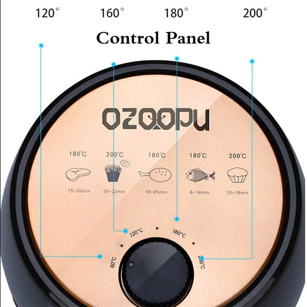 Air Fryer No Oil Toaster Oven Electric Deep Fryer Chicken Pizza Cooker 4.2 Quart 1350 Watt Electric Hot Air Cooker Knob Control with 5 Cooking Presets