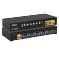 CKL KVM Switch Single Monitor HDMI 4K@60Hz (1 Monitor 6 Computers 9136H-3) for Home and Office to Console Desktops/Laptops, Support USB 3.0, Hot Key, Audio, Wireless Keyboard and Mouse