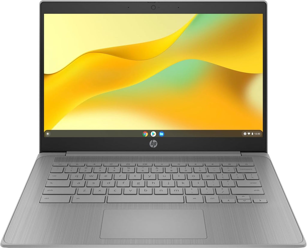 HP Chromebook 14 Laptop (14' HD, Intel 4-Core Celeron N4120, 4GB RAM, 128GB Storage (64GB + 64GB SD)) for Home & Student, Light Weight & 14-Hr Battery Life, Webcam, Wi-Fi, IST HUB, Chrome OS