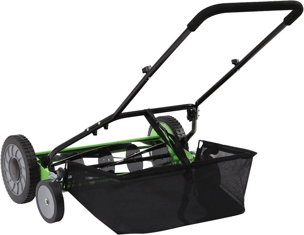 Manual Lawn Mower 20in Home Reel Mower, Cylinder Lawnmower, Push Reel Lawn Mower Adjustable Mowing Height for Lawn Mowing in Villas, Parks, Gardens