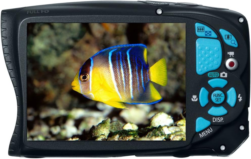 Canon PowerShot D20 12.1 MP CMOS Waterproof Digital Camera with 5X Image Stabilized Zoom 28mm Wide-Angle Lens a 3.0-Inch LCD and GPS Tracking (Blue)