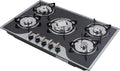 Propane Gas Cooktop with 5 Burners, 30 Inch Built-In Gas Cooktop Lpg/Ng Gas Stove Top for Kitchen - 8 Mm Tempered Glass, Pulse Ignition Type