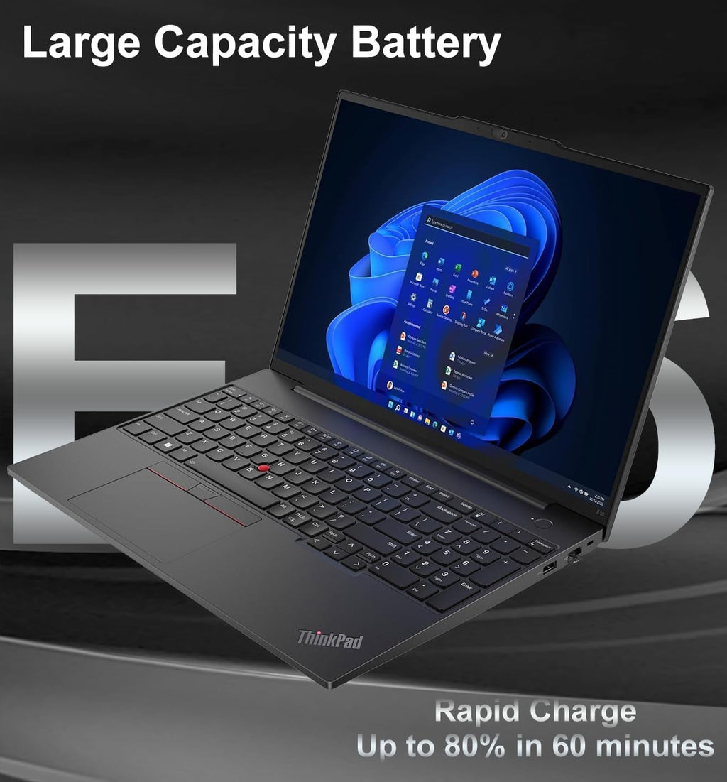 Lenovo ThinkPad E16 Gen 2 Business Laptop (16' FHD+ Touchscreen, AMD Ryzen 7 7735U (> Intel i7-1355U), 16GB DDR5 RAM, 512GB SSD), Backlit KB, 1080p Webcam, Wi-Fi 6E, Ethernet, Win 11 Pro w/ Copilot