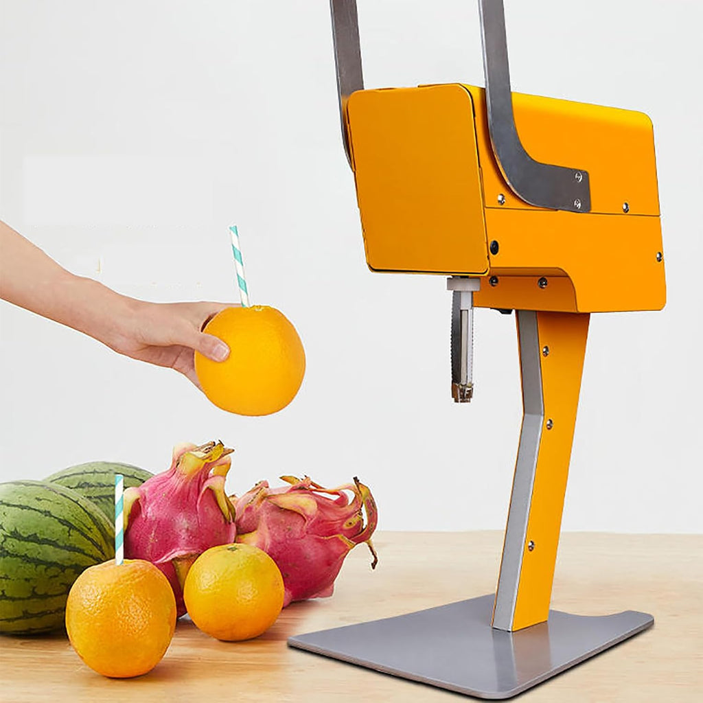 Commercial Juicer, Orange, Watermelon, Pineapple Juicer with Corer and Double Blades, No Peeling Required, 10S Fast Juicer, Suitable for Fruits with Diameters of Φ88-120mm