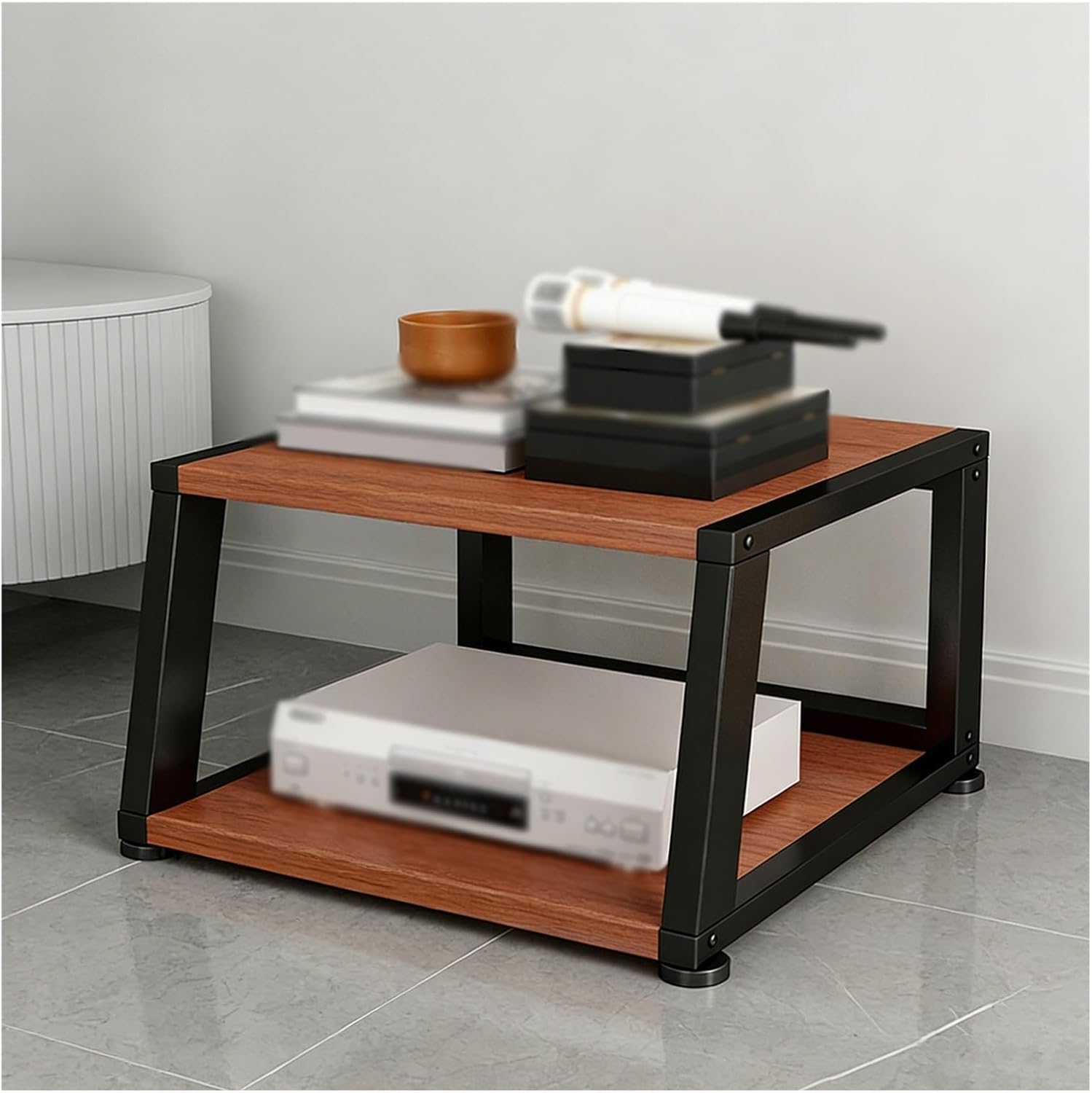 YLLFFLL Vintage 2 3 4 5 Tier Open Shelf Stereo Rack Equipment Stand with Footpad, Stackable Home Hi-fi Stereo Rack, Video Component Cabinet Audio Rack Tower(#1,2 Layer)