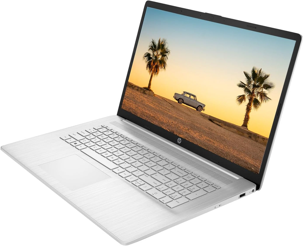HP 2023 17 Laptop, 17.3' HD+ Touchscreen Display, AMD Ryzen 5 7530U Processor (Beats i7-1165G7), 12GB RAM, 256GB SSD, Wi-Fi 6, HDMI, Backlit KB, Webcam, Windows 11 Home, Silver, KKE Accessories