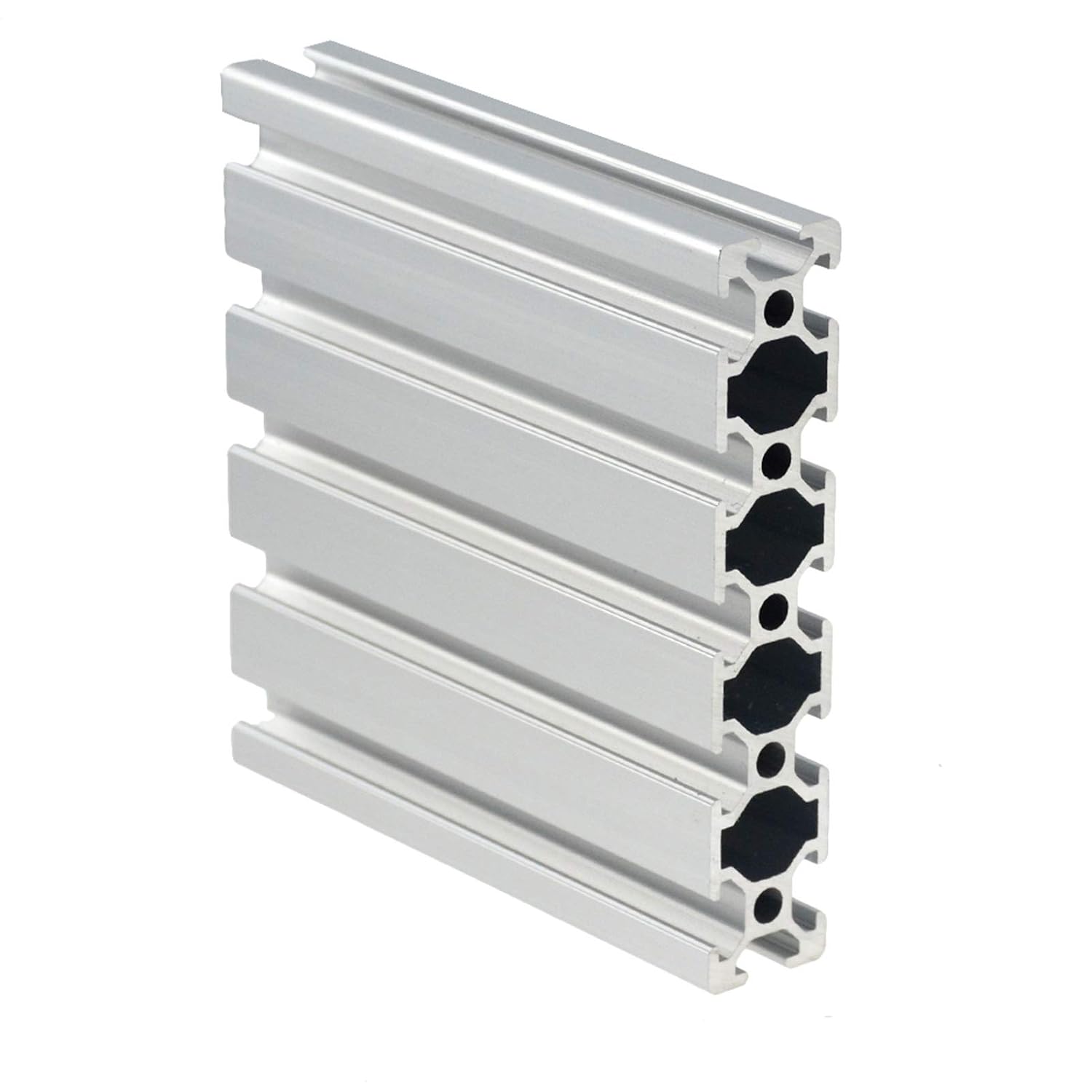 1PC 20100 Steel Profile Extrusion 100-800mm Long European Standard Anodized Linear Guide DIY CNC 3D Printer Table Stainless Steel (Size : 650MM)