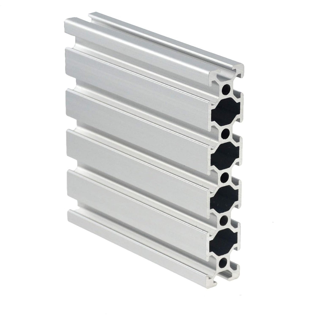 1PC 20100 Steel Profile Extrusion 100-800mm Long European Standard Anodized Linear Guide DIY CNC 3D Printer Table Stainless Steel (Size : 600MM)