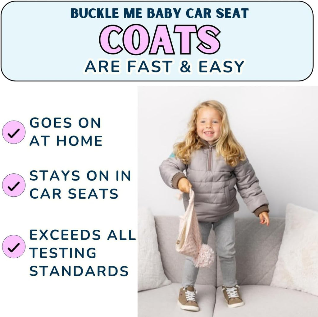 Buckle Me Baby Winter Coat | Toastiest Car Seat Jacket for Boys and Girls - Featured on Shark Tank 6 Months - 6 Years