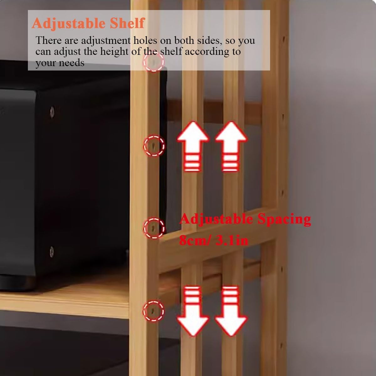 Media Stand 2/3/4/5 Tier Media Component Storage Unit Shelves, Movable Audio Video Tower DVD Cd Record Player Stand Stereo Equipment Cabinet, Turntable Holder for Living,W50Cm3 Tier