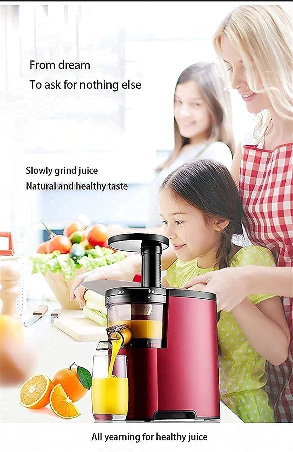 Juicer Machine,Juicer Machines Slow Masticating Juicer Extractor Cold Press Juicer With Two Speed Modes Easy To Clean Quiet Motor