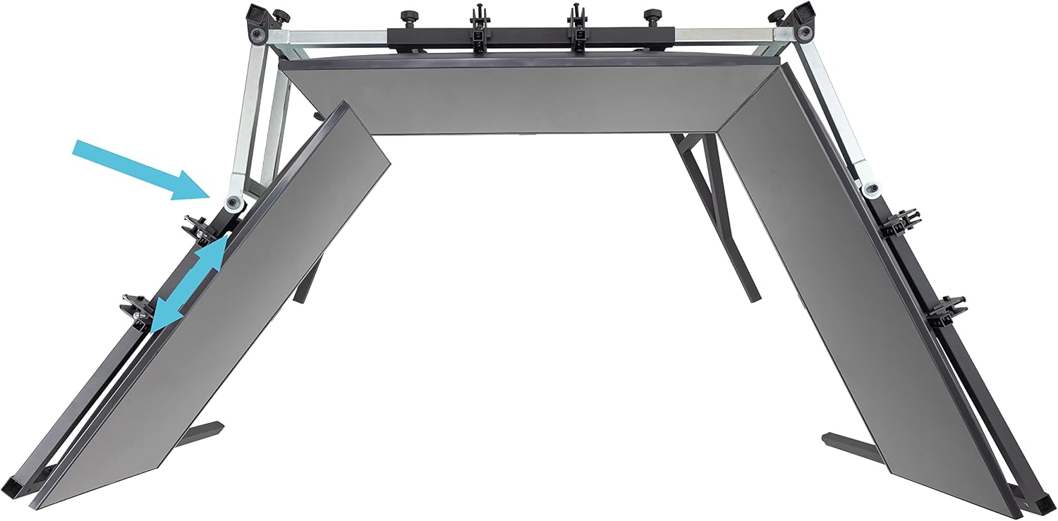 SimFab Triple Monitor and TV Floor Stand for Racing and Flight Simulators Model HD | Over 100x100mm VESA Mount, 40-55 inch Monitors or TVs (Triple Monitor or TV Stand, HD Mount Brackets)
