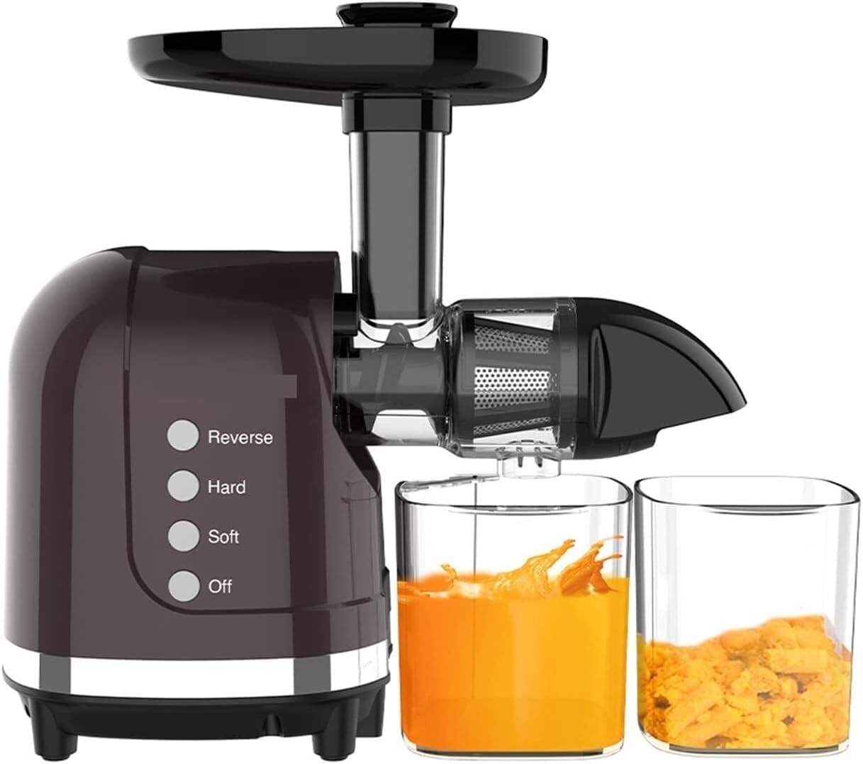 Slow Juicer for Citrus & Wheatgrass, Horizontal Electric Cold Press Juicer, 250W, Low Noise, High Juice Yield, Easy Clean