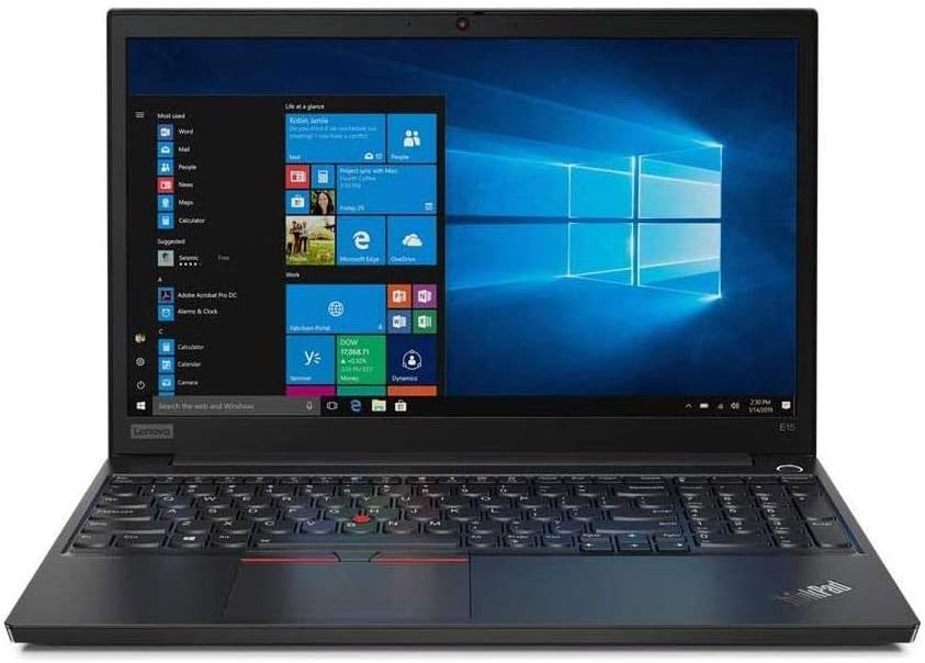Lenovo ThinkPad E15 15.6' Full HD IPS 1920 x 1080 Laptop, Core i5-10210U, 256 GB SSD, 8GB Ram, Win 10 Pro 64-bit