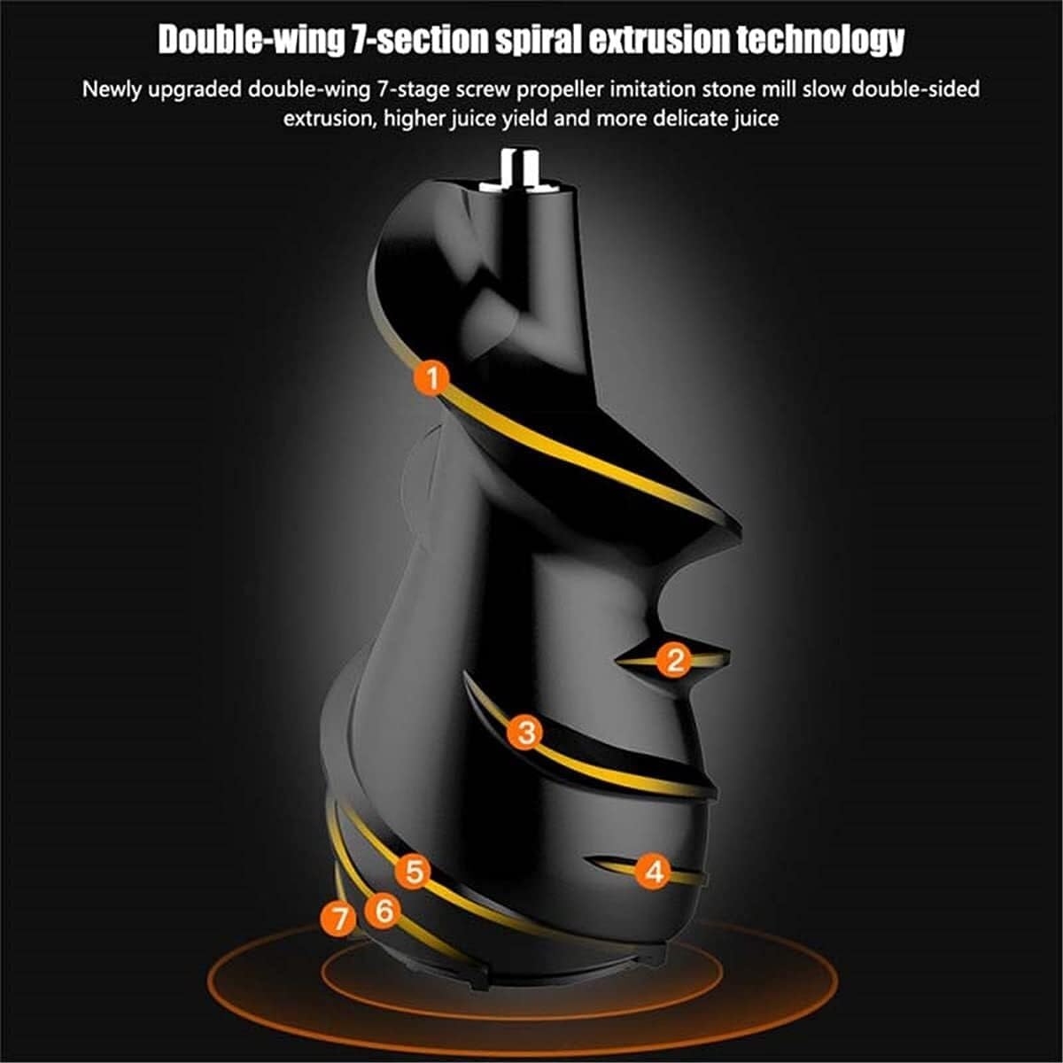 Juicer Machine, Fully Automatic Orange Juice Squeezer, Slow Masticating Juicer for Smoothies & Soy Milk, Easy to Clean, Household Desktop Blender