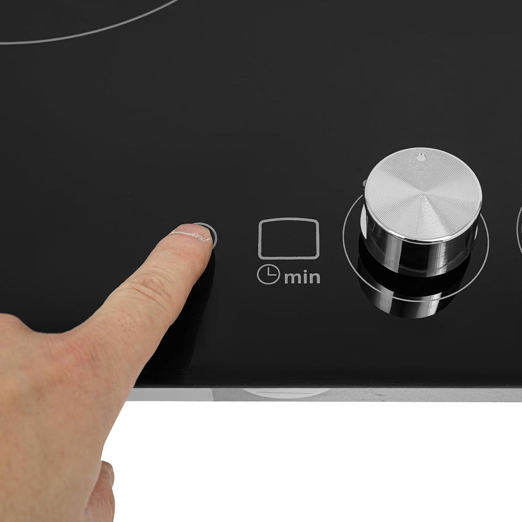 Electric Cooktop 30 Inch, Electric Stovetop Built-In Electric Cooktop 4 Burner Stove Top with Safe Lock, 600W-1200W Desktop/Embedded Electric Ceramic Cooktop with Led Display, 29.53 * 20.08 * 3.94In