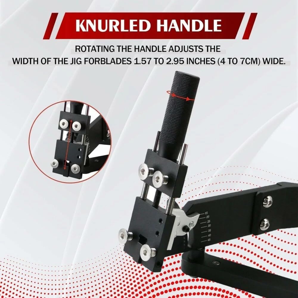 Lawn Mower Blade Sharpener & Magnetic Balancer Kit, 15°-45° Adjustable, Replacement for BARTOO OEM