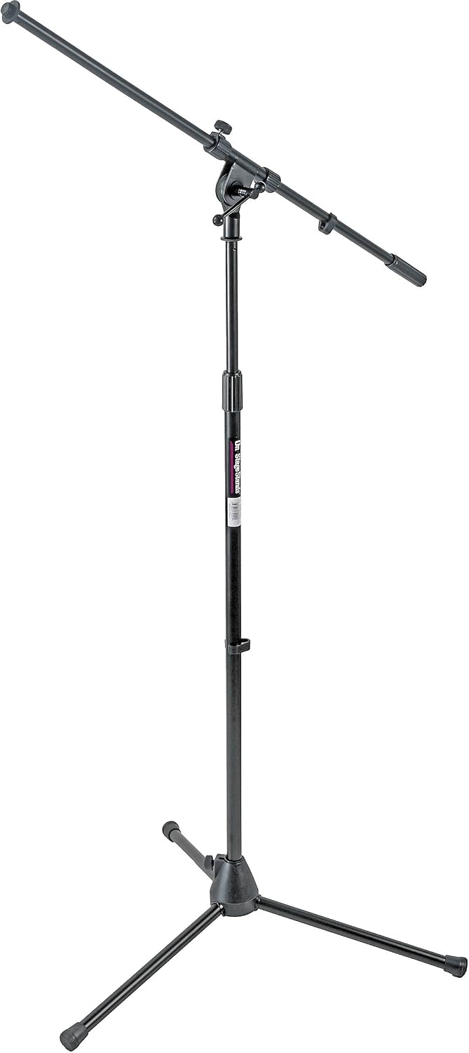 Rode NT1 Signature Series Black Recording Bundle with Focusrite Scarlett Solo Interface, StreamEye Cans50 Headphones, and On-Stage MS7701B Floor Stand — 4 dBA Self-Noise, 48V Phantom Power, Air Mode