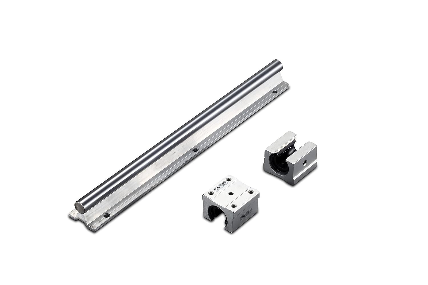TEN-HIGH SBR30 2100mm Linear Guide Rail Linear Motion Slide Rails, for CNC Machine and 3D Printer, 1pcs Rail + 2pcs SBR30UU Blocks Bearing