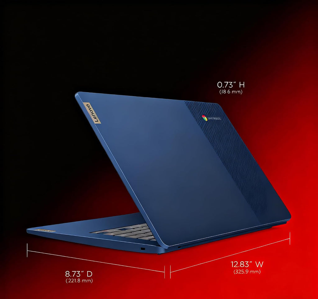 Lenovo IdeaPad Slim 3 Chromebook 14' FHD Touchscreen Laptop, MediaTek Kompanio 520, 4GB RAM, 64GB eMMC + 64GB USB Flash Drive, Budget-Friendly for Students, Everyday & Simple Users,Chrome OS,LE Bundle