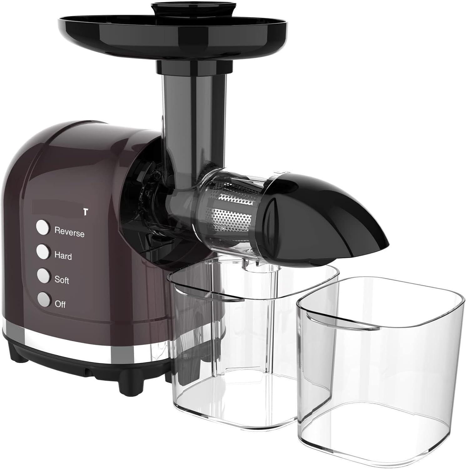Slow Juicer for Citrus & Wheatgrass, Horizontal Electric Cold Press Juicer, 250W, Low Noise, High Juice Yield, Easy Clean