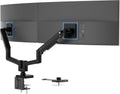 Mount-It! Proflex Series Heavy-Duty Dual Monitor Arm for 17–35' Screens, Gas Spring, Full Motion, USB-C & USB 3.0 Ports, VESA 75/100, Fits Ultrawide & Curved Displays, Clamp or Grommet Base