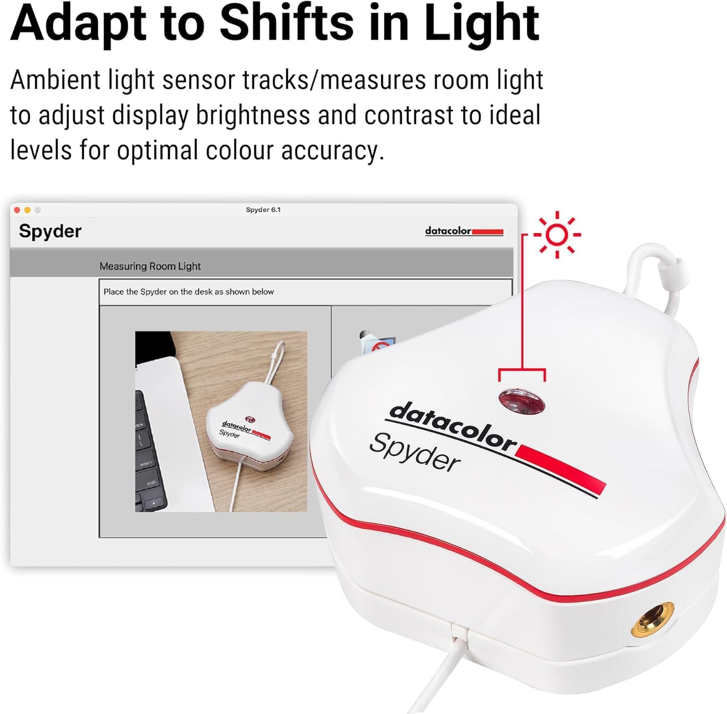 datacolor Spyder - Monitor Calibrator for Graphic Designers, Photographers, and Content Creators, Shows You True Colors, Works on OLED Monitors & LED Screens, Easy-to-Use Color Calibration Tool