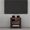 Audio Rack Stereo Rack Wooden Audio Equipment Rack Audio Open Rack Cabinet HiFi Rack Audio-Video Shelving Audio Component Rack(Rot,3 Tier)