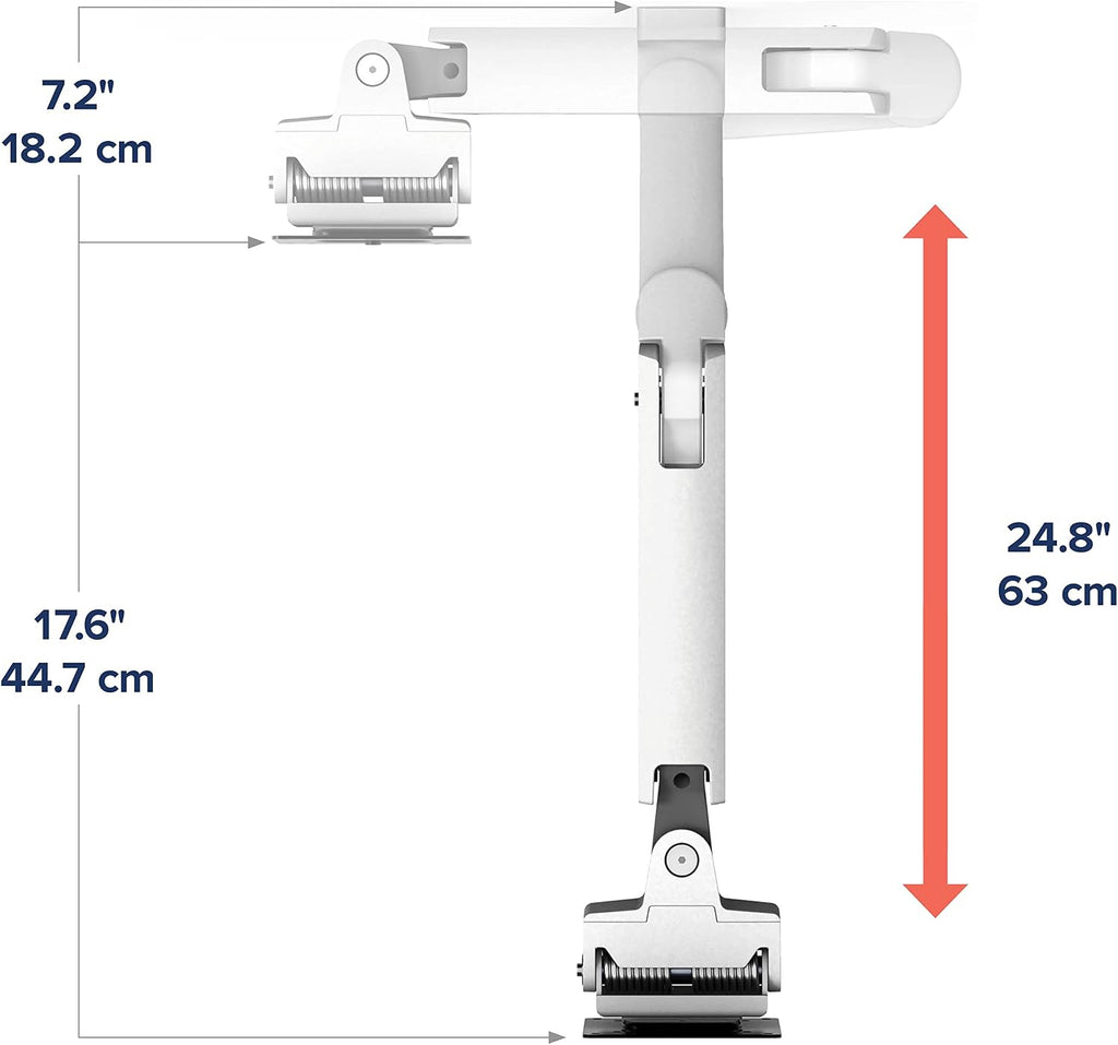 Ergotron – HX Single Ultrawide Monitor Arm, VESA Wall Mount – for Monitors Up to 49 Inches, 20 to 42 lbs, Less Than 8 Inch Display Depth – Standard Pivot, White