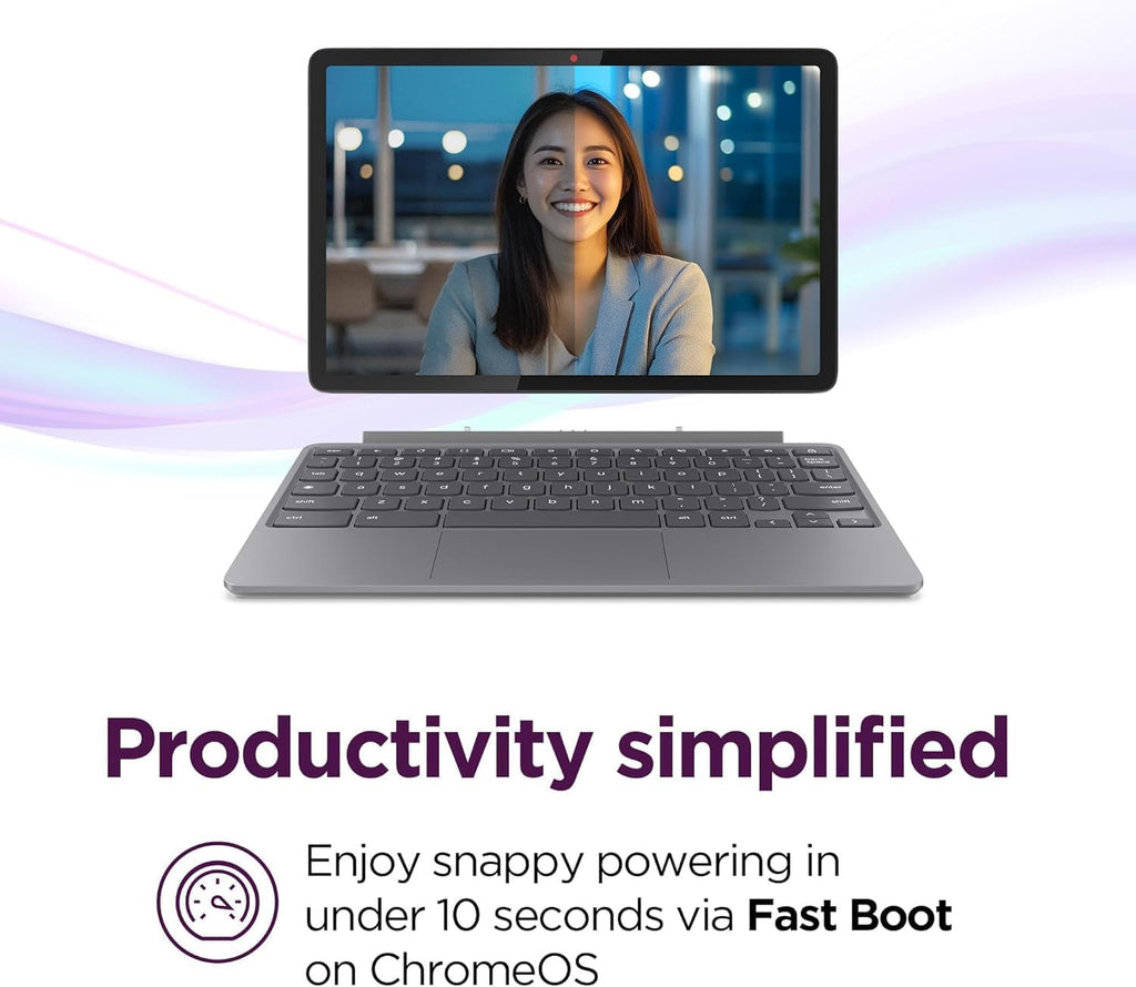 Lenovo Chromebook Duet Gen 9 11' FHD+ 2-in-1 Touchscreen Tablet Laptop (8-Core MediaTek Kompanio 838, 4GB, 320GB Storage (64GB+256GB SD), Detachable Keyboard) 8MP Webcam, IST HUB, Wi-Fi 6, Chrome OS