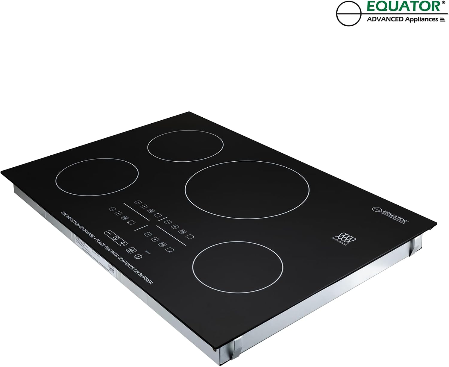 Equator 30' Modern Built-in Stainless Steel Induction Cooktop 4 Burner