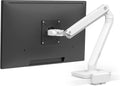 Ergotron – MXV Single Monitor Arm, VESA Desk Mount – for Monitors Up to 34 Inches, 7 to 20 lbs – Low Profile Clamp, White