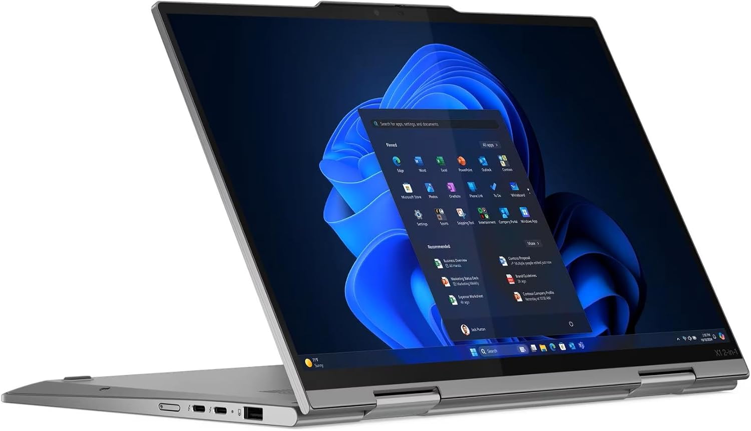 Lenovo ThinkPad X1 2-in-1 Gen 10 Aura Edition Laptop with Intel Core Ultra 7 255U Processor, 14' WUXGA 500nits Touchscreen Display, 32GB LPDDR5X-8400MT/s, 1TB SSD, FHD RGB+IR Cam, Pen, and Win 11 Pro