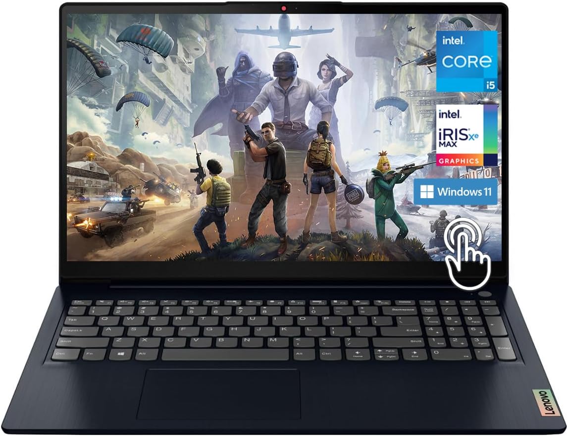 Lenovo Ideapad 3i 15.6 FHD Touchscreen Business & Home Laptop, Intel Core i5-1155G7 Processor, 16GB DDR4 RAM, 512GB SSD, Webcam, Wi-Fi, HDMI, Bluetooth, Windows 11, Abyss Blue, W/GaLiMu