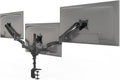 Mount-It! Triple Monitor Mount Desk Stand, 3 Monitor Desk Mount with Gas Spring Arms, Fits 13–32 Inch Screens up to 17.6 lbs per Arm, VESA 75x75 & 100x100, Clamp-On Installation, Black