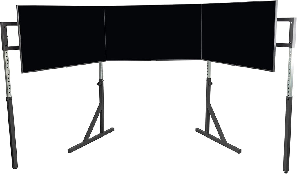 SimFab Triple Monitor and TV Floor Stand for Racing and Flight Simulators Model HD | Over 100x100mm VESA Mount, 40-55 inch Monitors or TVs (Triple Monitor or TV Stand, HD Mount Brackets)