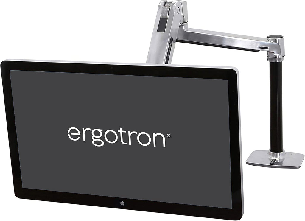 Ergotron – LX Sit-Stand Single Monitor Arm, VESA Desk Mount – for Monitors Up to 42 Inches, 7 to 25 lbs – Polished Aluminum