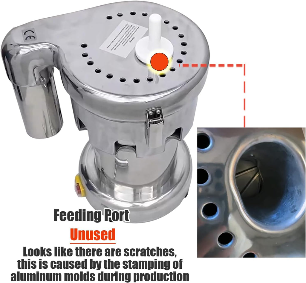 INTSUPERMAI 750W Commercial Juicer Machine Heavy Duty, 110V Centrifugal Juicers, Output Juice 22-30 lb/min, #304 Stainless Steel Electric Fruit Juicer for Gym Clubs, Canteens